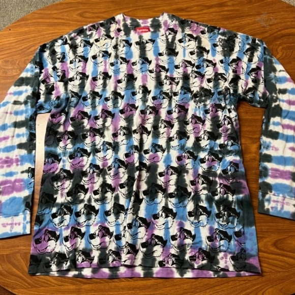 Supreme Dyed Bear L/S Long Sleeve Top Size Medium SS212021 - Picture 6 of 9